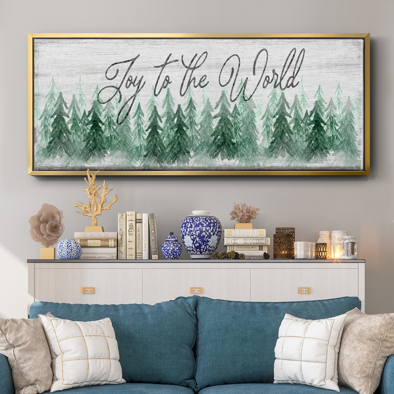 «Joy to the world», toile encadrée, H 12 po x l 30 po