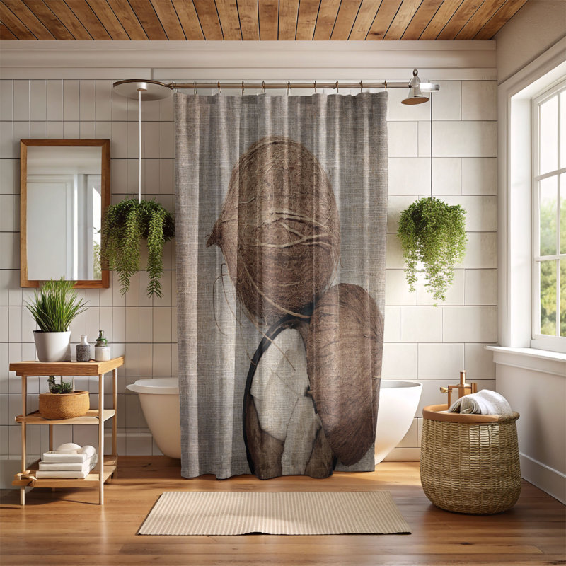 Rideau de douche Forgach, H 74 po x l 71 po