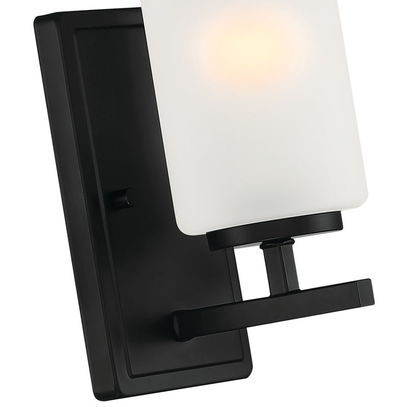 Arreana Steel Armed Sconce, Matte Black