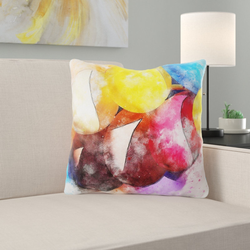 Outdoor Reversible Throw Pillow, Microsuede, Indoor 