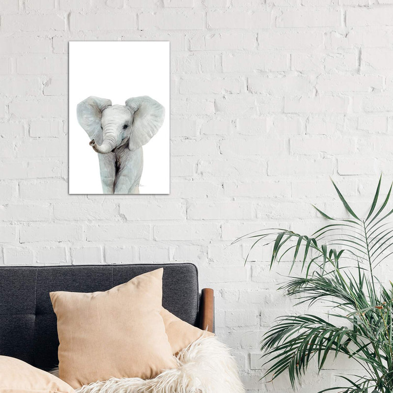 Baby Elephant by Watercolor Luv - Wrapped Canvas Painting, 66.04 cm H x 45.72 cm W x 1.91 cm D