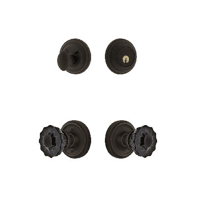 Nostalgic Warehouse Classic Rosette Entry Set with White Porcelain Knob