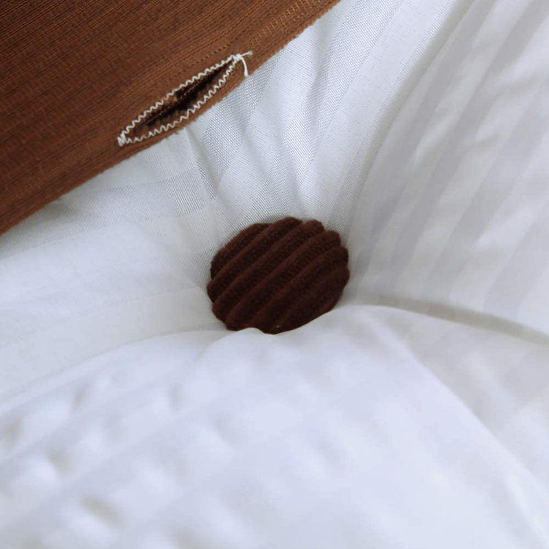 Sit-up Back Comfort 100% Cotton Corduroy Backrest Bed Back Support Headboard Wedge Reading Pillow Compression, Coffee, Queen
