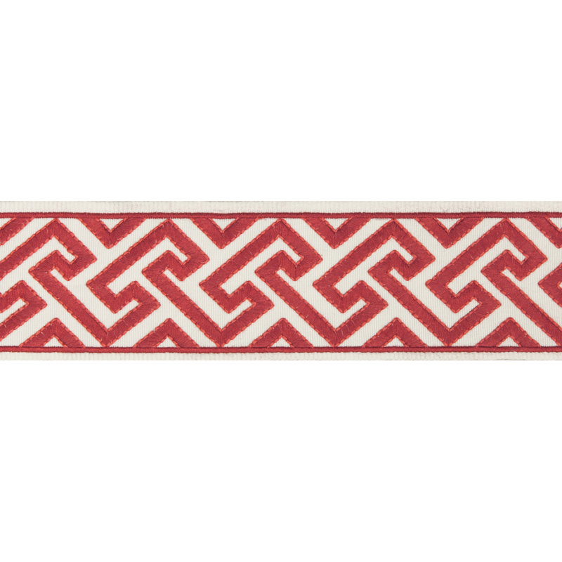 Treillis Passementerie Sanchi Tape 100% Polyester Fabric, Red