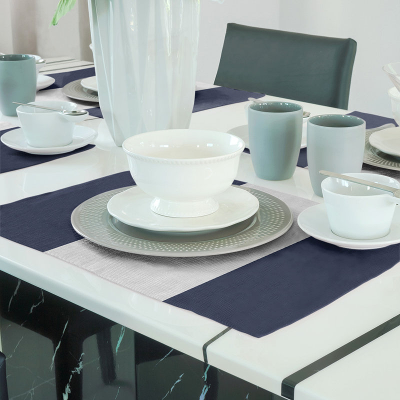 Récapitulatif de 18 po Virginia, Bleu, Polyester sergé