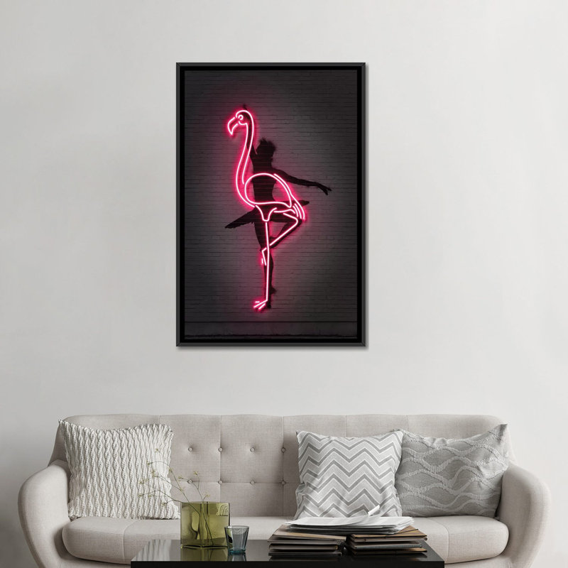 « ballerine », impression sur toile, H 60 po x l 40po x P 1,5 po, Toile avec cadre noir, Pas de tapis