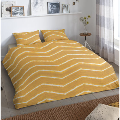 Reaon Cotton Chevron / Zig Zag Duvet Cover Set with Pillowcases