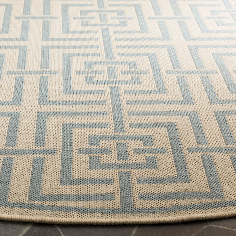 Gowanus Linden 100 Performance Geometric Indoor/Outdoor Area Rug, Rectangle 4' x 6'