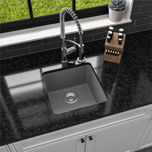 Évier de bar encastrable Karran Quartz 16-5 / 8 "x 16-5 / 8"