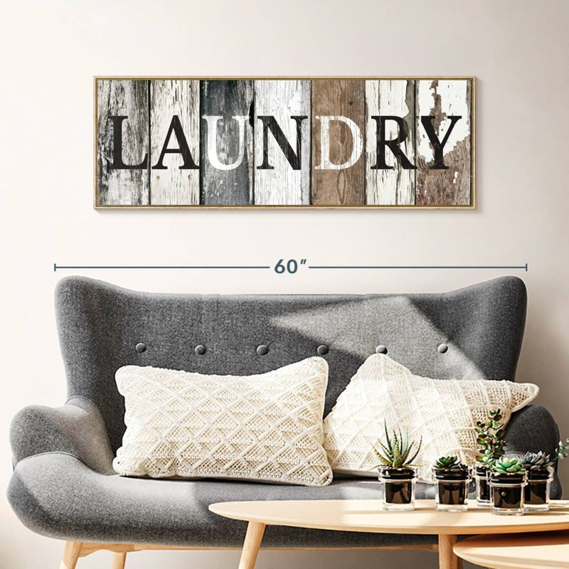 Plaque murale rustique, Floating Frame Natural Wood, 43 po x 15 po