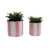 Ceramic Outdoor Planters - Striped Flower Pots With Scalloped Edge - Indoor Planter For Plants, Flowers, Herbs, Or Patio Garden Decor - Set 2, 8", 6"-1962172500