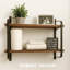 Rustic Industrial Wooden Floating Shelf Wall Mounted 2 Tier Storage Shelves Display Rack