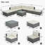 Canapé modulaire d'extérieur courbé avec coussins de 111,8 po de large Khonor-713735525-713735546