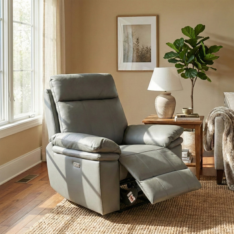 Cooney 99cm Wide Standard Recliner, Gray