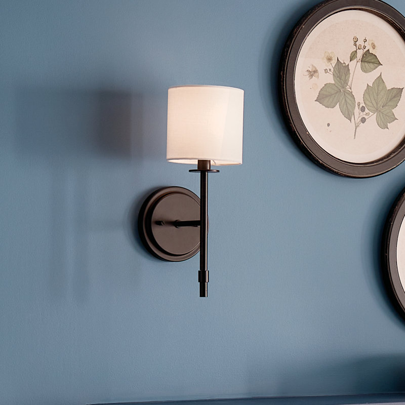 Erzin Steel Armed Sconce, Black