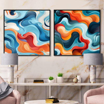 Chlori - Abstract Square Collage Set Of 2