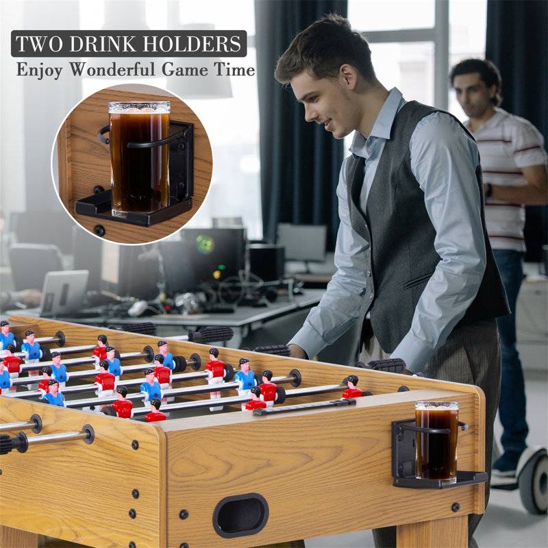 RayChee 48'' L Foosball Table with Telescopic Rods, Wood Grain