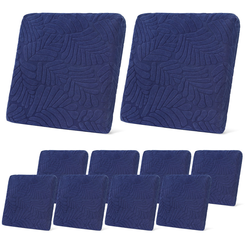 Housses de coussin d'extérieur imperméables et extensibles, Bleu très foncé