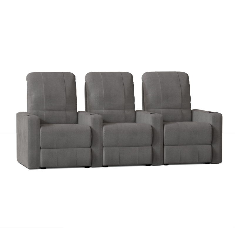 Sièges de cinéma maison configurables (rangée de 4), Ombre Smartsuede, Électrique