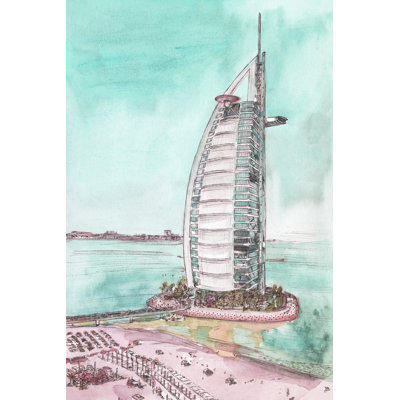 Day Landing Dubai I 1 Piece Wrapped Canvas Painting