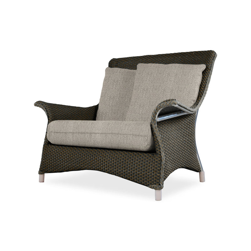 Mandalay Outdoor Lounge Chair, Rumba Nickel, Mink