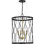Luminaire suspendu cylindrique à 4 lumières