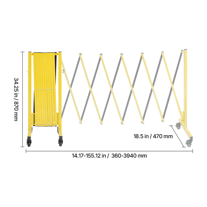 Gate Fencing, 0.9m H x 3.9m W, Yellow