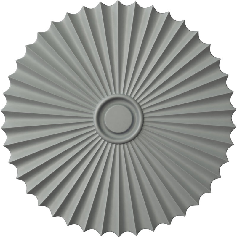Endurathane Shakuras Ceiling Medallion, 33 7/8"OD x 2"P (For Canopies up to 5 3/4"), Factory Primed