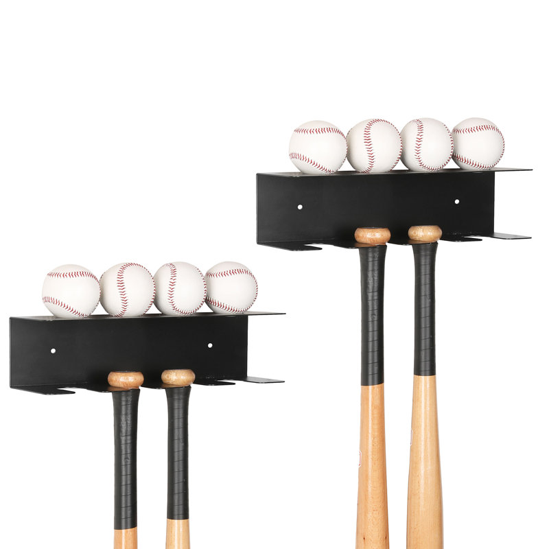 Tabukiniberu Wall Mounted Baseball Sports Rack