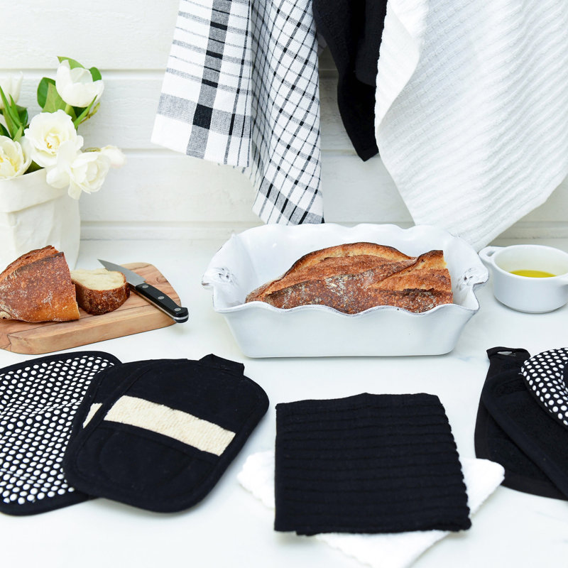 RITZ Cotton Potholder Set, Black