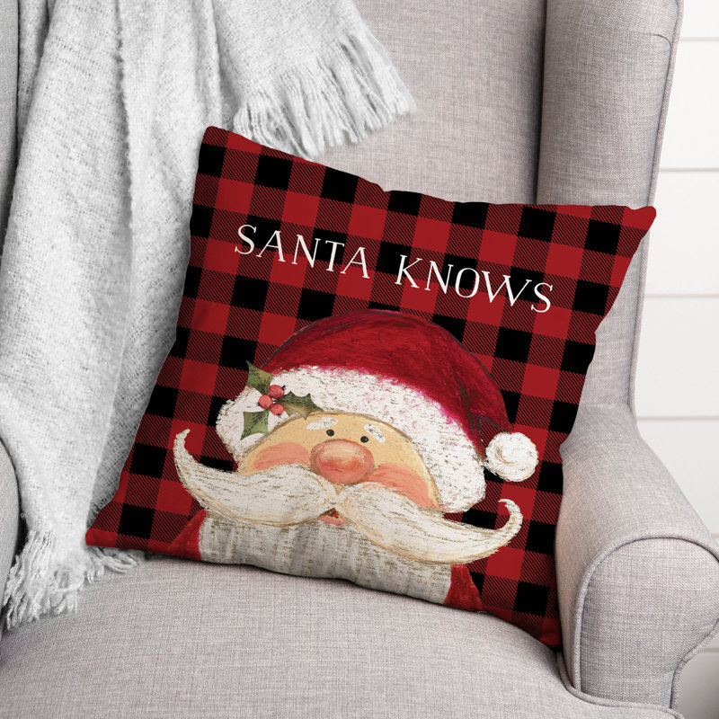 Plaid Reversible Throw Pillow