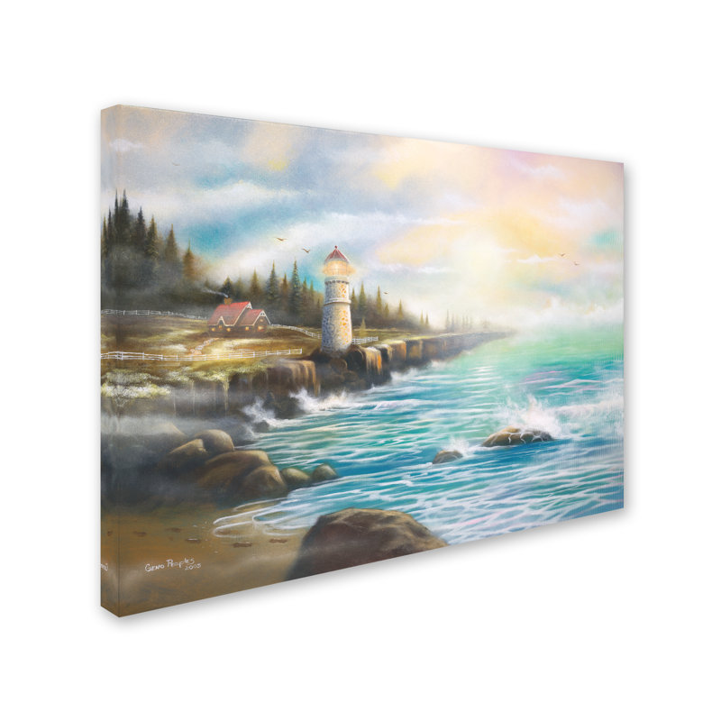 « light on the water », reproduction d’impression sur toile tendue, H 35 po x l 47 po
