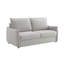 Canapé beige en chenille avec canapé-lit confortable, parfait pour les petits espaces et une utilisation multifonctionnelle