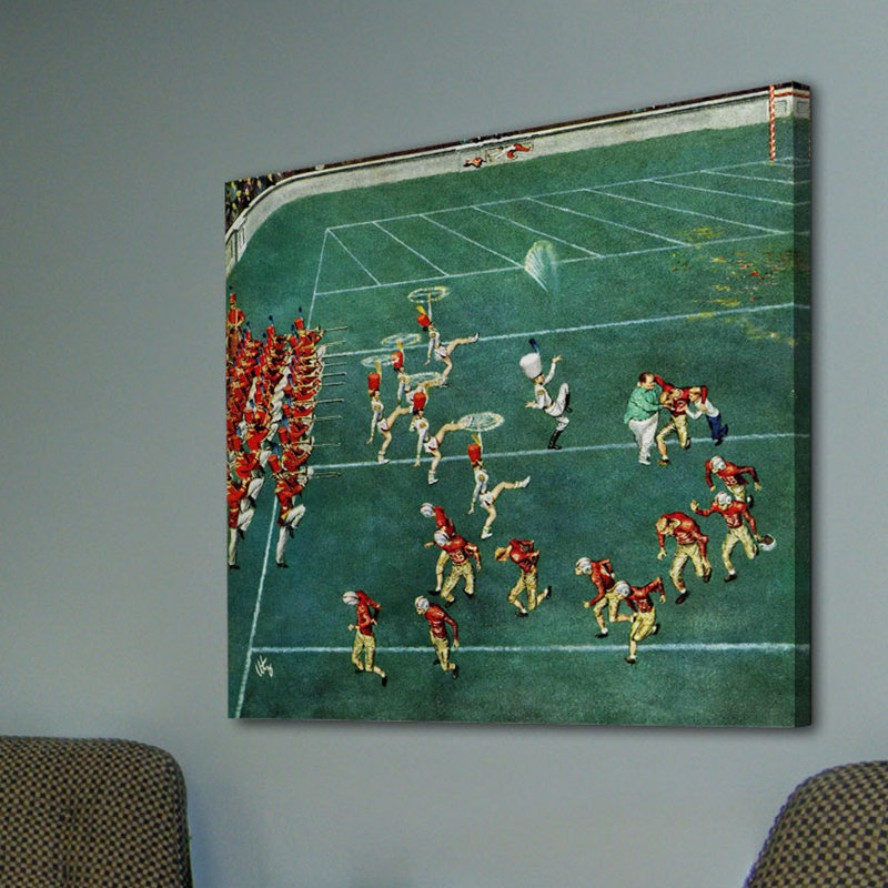 "Marching Band at Halftime" par Thornton Utz, reproduction d'art sur toile tendue, H 32 po x l 32 po x P 1,5 po
