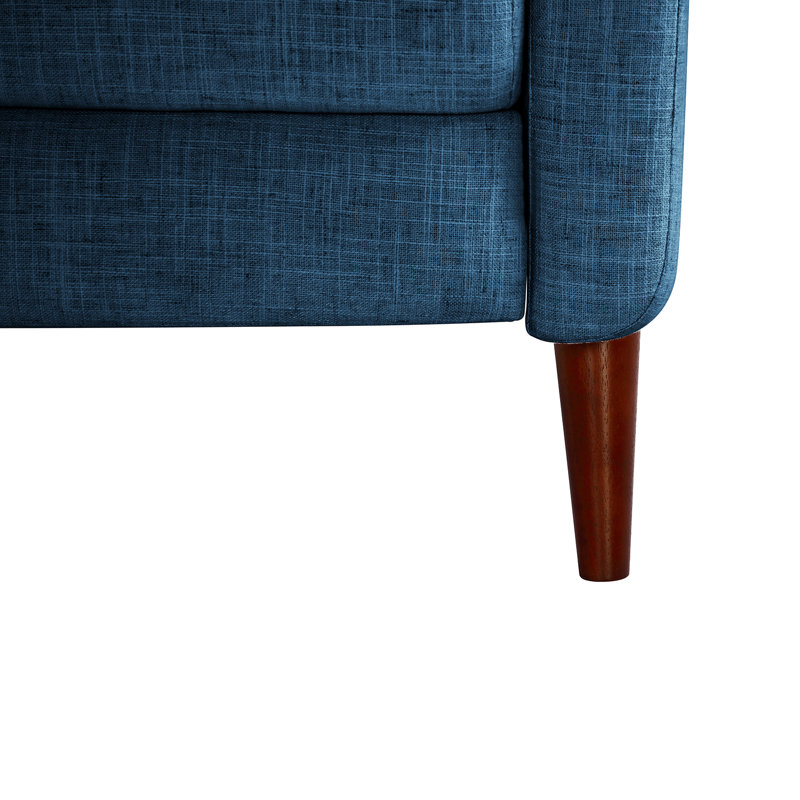 Fauteuil inclinable Amaurie Tacho avec dossier capitonné, Polyester marine
