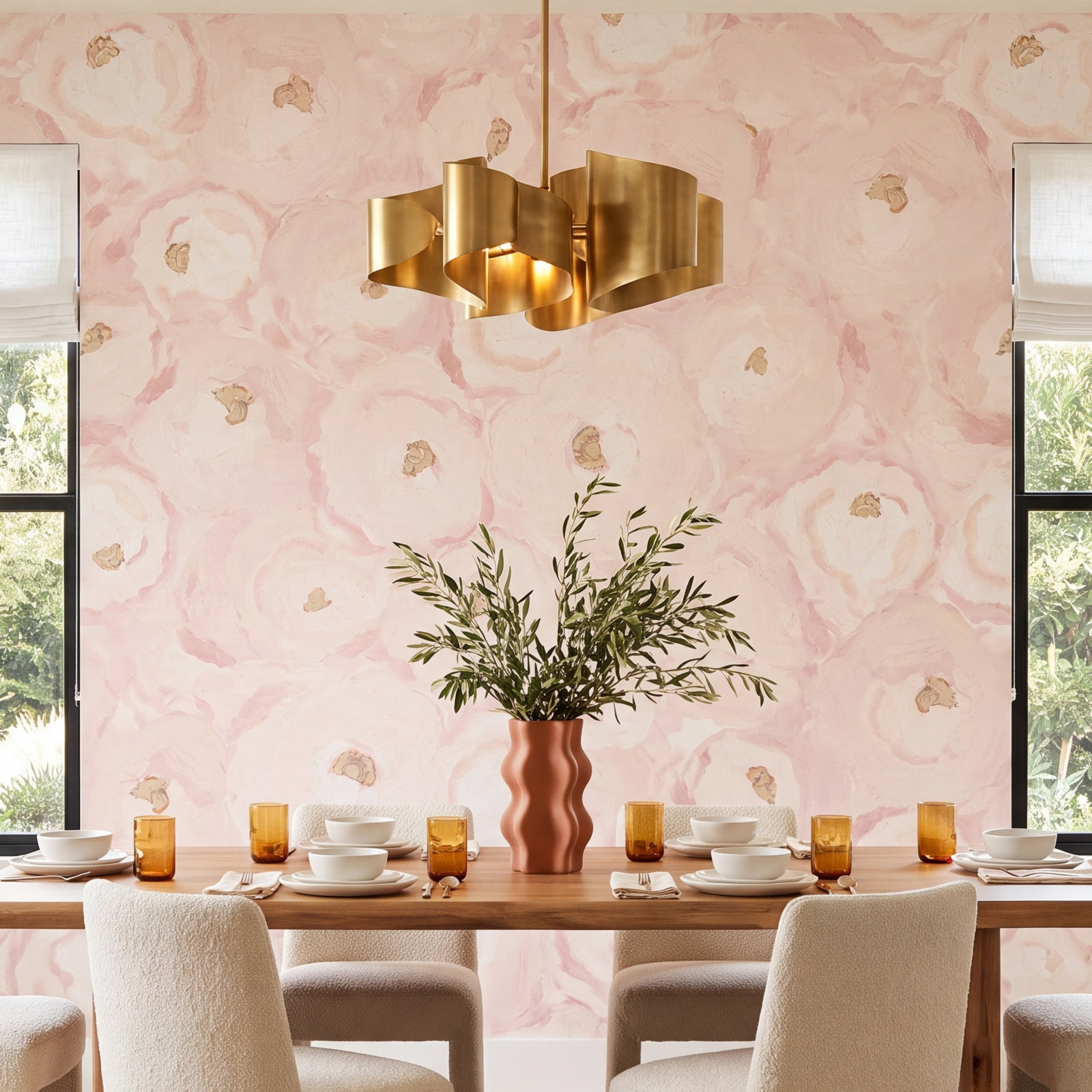 Yuki Osada Floral Wallpaper, Pink