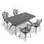 Ensemble de meubles de patio en aluminium coulé avec coussins-1743397704