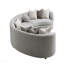 Canapé modulaire gris avec 9 coussins