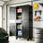 Metal Garage Storage Cabinet With Wheels, Rolling Lockable Tool Cabinet With 4 Door Lock And 2 Adjustable Shelves And 1 Drawer For Garage Home Office Utility Room - Black, Cabinet