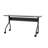 Mobile Training Table With Wheels, Gray And Charcoal, With Two Locking Wheels, 18” D X 60"L X 29"H