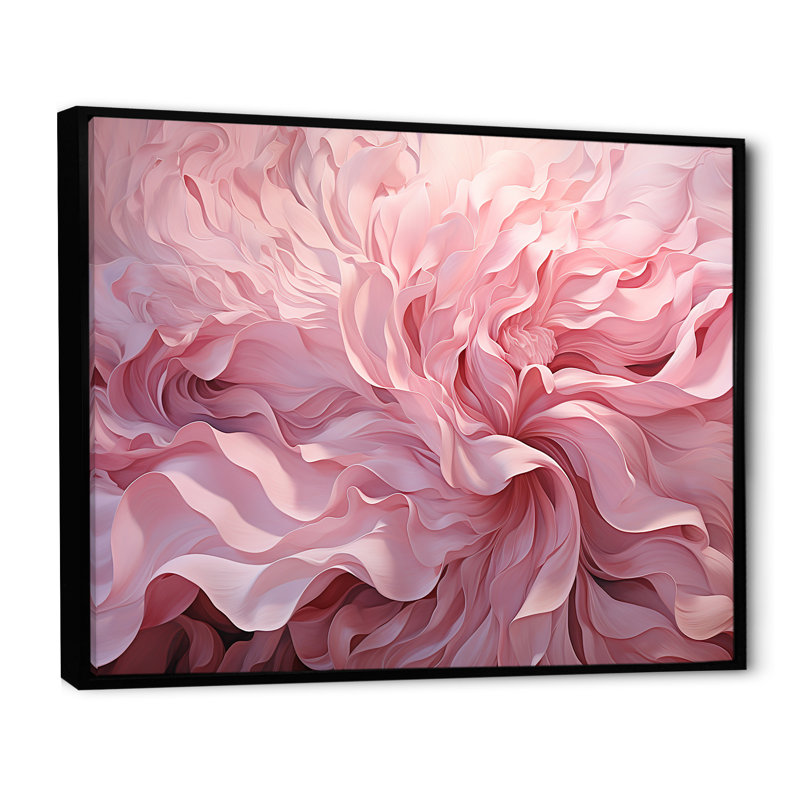 «Absecon - Abstract Spirals», art mural, H 34 po x l 44 po x P 1,5 po, Toile avec cadre flottant noir