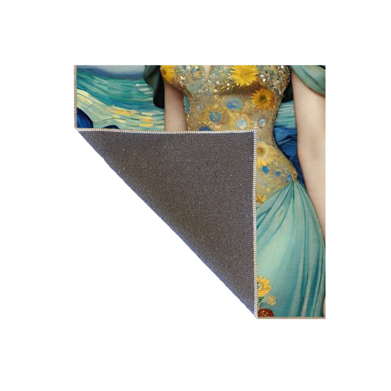 Tapis décoratif coloré à motif floral lavable à la machine, Tapis de couloir 3 pi 3 po x 9 pi 10 po