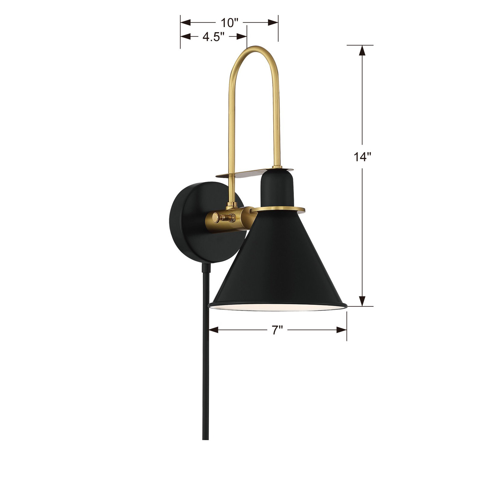 Alston Single Light Dimmable Barn Light, Matte Black