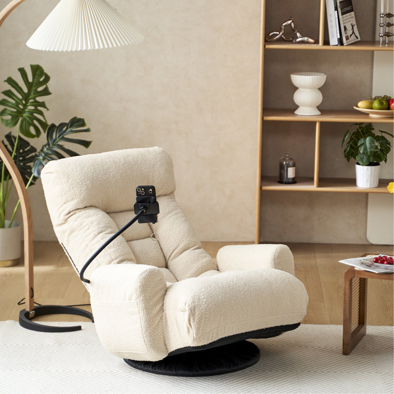 Support ergonomique réglable en beige avec siège rotatif et soutien relaxant pour les jambes de détente à 360 degrés
