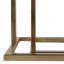 Table d'appoint moderne en marbre véritable en forme de C - Table de bout étroite ou polyvalente empilable ou décorative pour le salon - ensemble de 2, 25 po, noir
