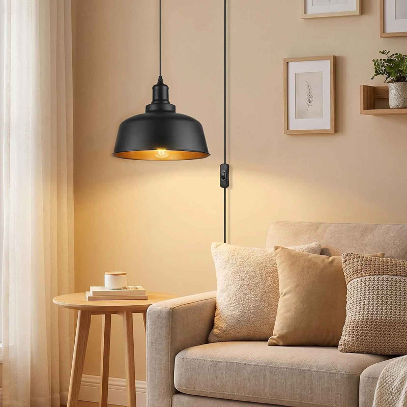 Luminaire suspendu industriel industriel avec interrupteur marche / arrêt pour cuisine de salle à manger