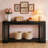 70.9-Inch 2-Tier Farmhouse Console Table - Vertical Stripe Legs-1780229041