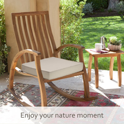 Ensemble de 2 coussins de chaise de patio imperméables et imperméables pour l'extérieur - confortables pour canapé de jardin, canapé, mobilier de patio, taille: 48,5 x 48,5 x 10,5 cm, kaki