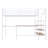 Full Size Metal Loft Bed with Desk and Lateral Storage Ladder, White-835294970