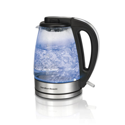 Hamilton Beach ® Glass Kettle 1.7 Liter Capacity In Black